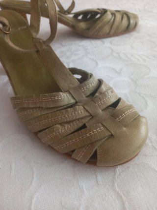 Zapatos de tacón mujer verde oliva