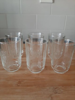 Conjunto 6 Copos Vidro Texturizados