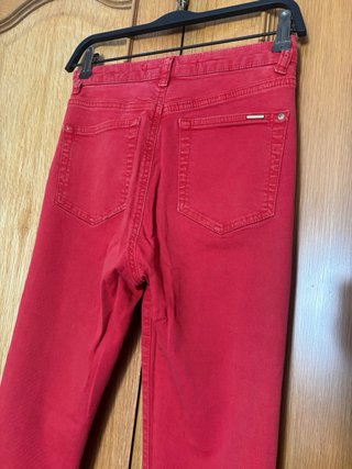 Pantalón Vaquero Skinny Rojo Zara Talla 36