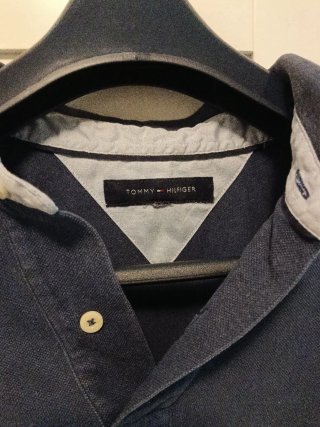Polo manga larga Tommy Hilfiger azul