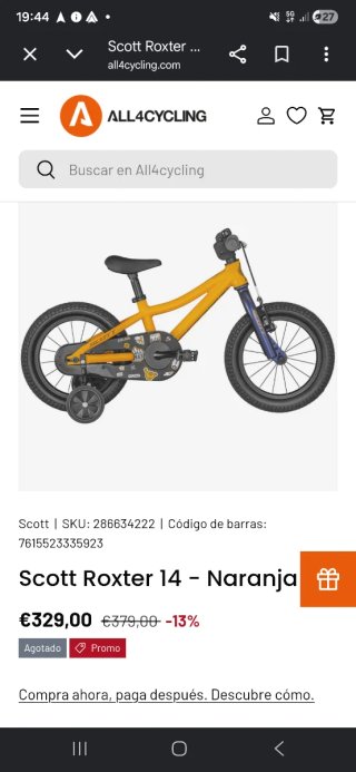 Bicicleta Infantil Scott Roxter 14