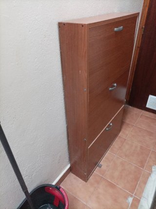 Zapatero madera 3 puertas basculantes