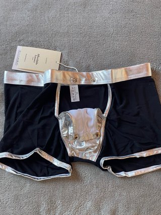 Boxer malla desmontable plata y negro hombre