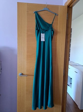 Vestido Largo Zara Saten a Estrenar con Etiqueta.