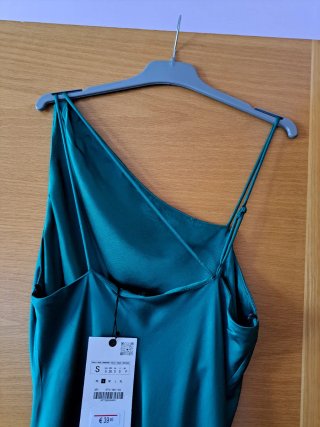 Vestido Largo Zara Saten a Estrenar con Etiqueta.