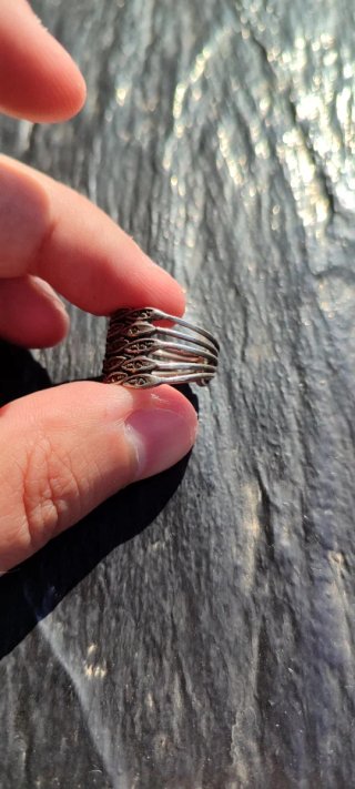 ANILLO PLATA VINTAGE TRENZADO