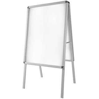 Espositore per manifesti A1 in alluminio, bifacciale, con 2