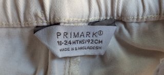 Calças Brancas Primark 18-24 meses