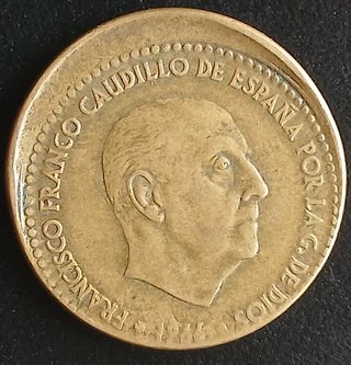 1 Peseta Franco 1966 - ¡Acuñación muy Desplazada!