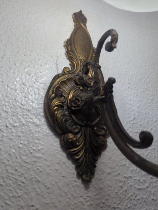 4 Apliques de pared antiguos dorados