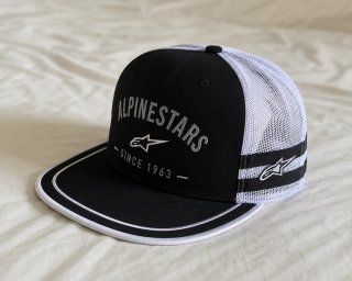 Gorra Alpinestars Backline Trucker negra y blanca