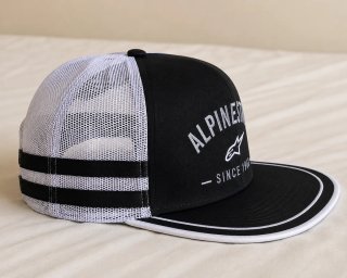 Gorra Alpinestars Backline Trucker negra y blanca