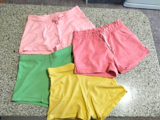 Lote 4 pantalones cortos niña talla 10