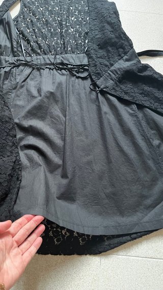 Vestido negro encaje talla S