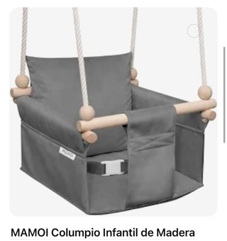 Columpio infantil MAMOI madera y portabebés