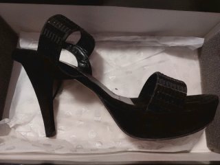 Sandalias Dansi tacón fiesta negras