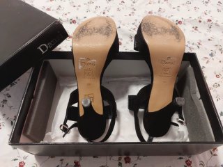 Sandalias Dansi tacón fiesta negras
