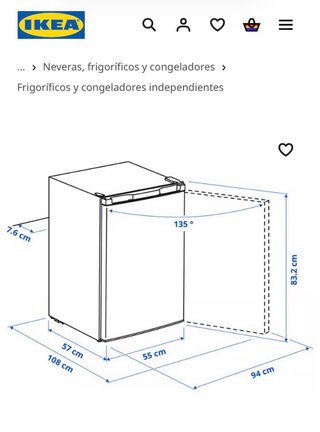 Frigorífico congelador LAGAN blanco