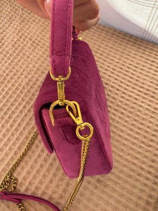Borsa Fendi Viola con Catena Dorata