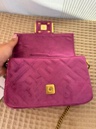 Borsa Fendi Viola con Catena Dorata