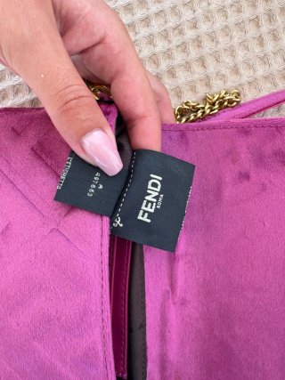 Borsa Fendi Viola con Catena Dorata