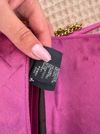 Borsa Fendi Viola con Catena Dorata