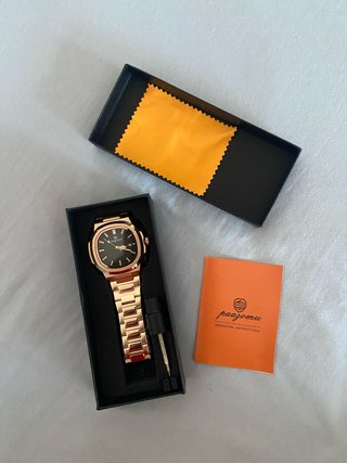 Reloj Paazomu Negro y Dorado Hombre