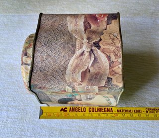 Scatola Latta Vintage Stile Vittoriano