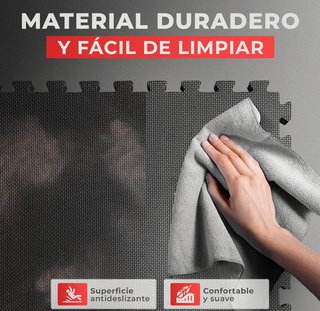 110 Piezas Suelo Gimnasio Negro 30x30x1cm