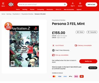 🇬🇧 Persona 3 FES Ps2