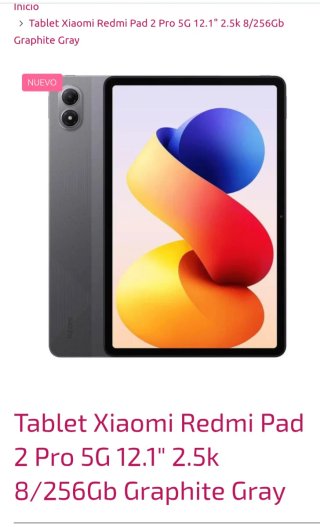 Tablet Xiaomi Redmi Pad 2 Pro 5G 12.1 8/256Gb