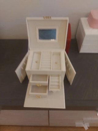 Portagioie di lusso beige e oro
