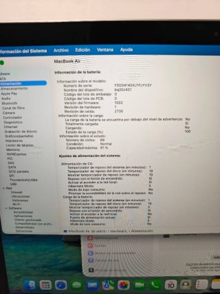 MacBook Air M1 8/256GB MUY BUEN ESTADO