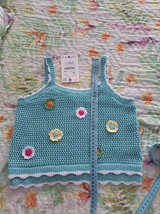 Top Zara Niña Crochet Nuevo con Etiqueta.