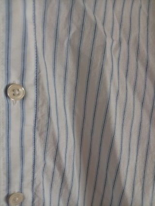 Camisa Zara, blanca y azul