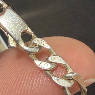 Pulsera Esclava Figaro Plata Placa Lisa