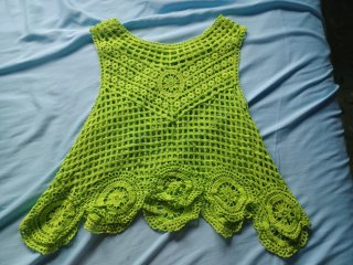 Conjunto verde lima Boho Crochet Talla Única