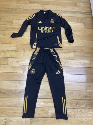 Conjunto Chándal Real Madrid Adidas Negro/Dorado