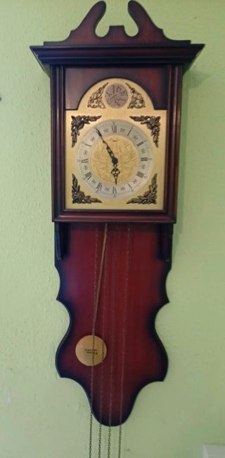 Reloj de Pared Antiguo Madera y Metal