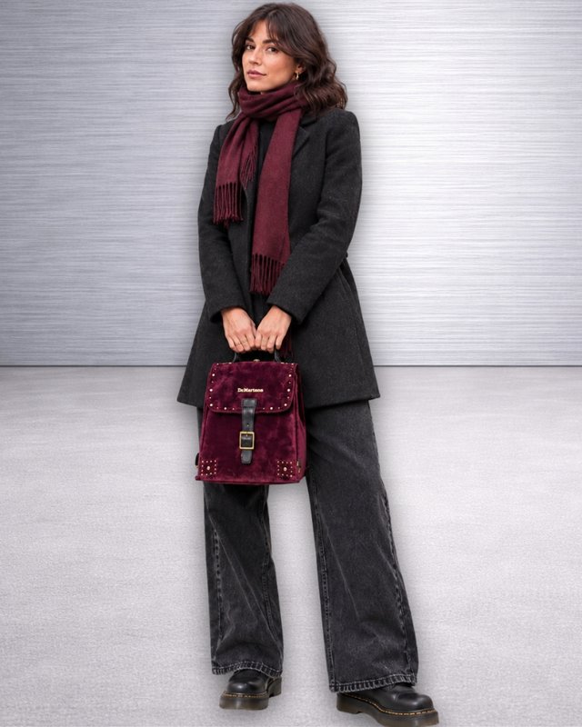 Mochila Dr. Martens Velvet Backpack Cherry Red