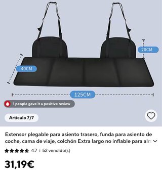 Colchón inflable y extensor para coche