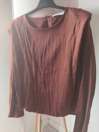 Blusa marrón manga larga
