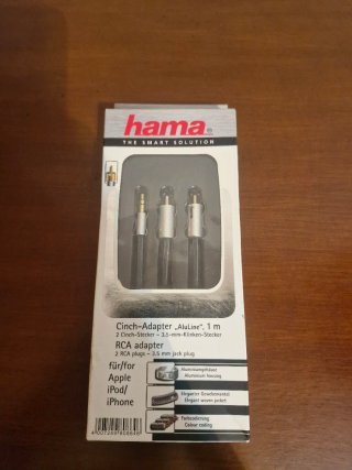 Adaptador Hama RCA AluLine 1m