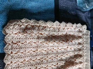 Bolso crochet vintage artesanal beige