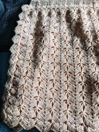 Bolso crochet vintage artesanal beige