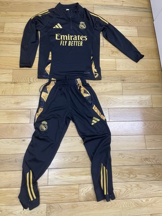 Conjunto Chándal Real Madrid Adidas Negro/Dorado