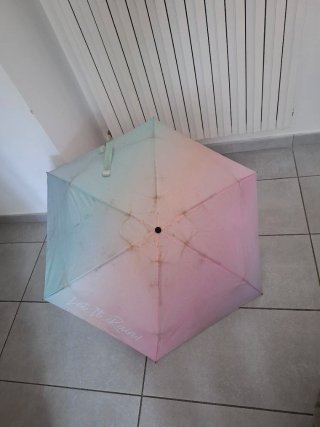 Ombrello pieghevole OVS sfumato rosa e azzurro