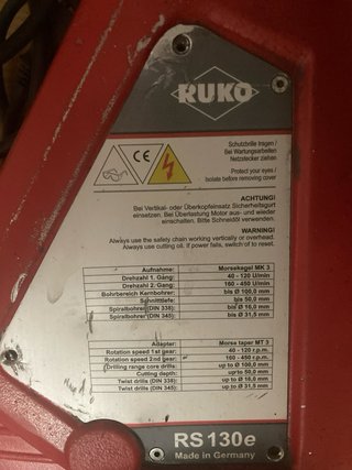 Taladro Columna Ruko RS 130e