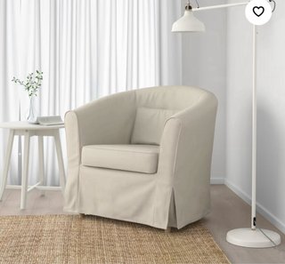Sillón beige de tela a ESTRENAR