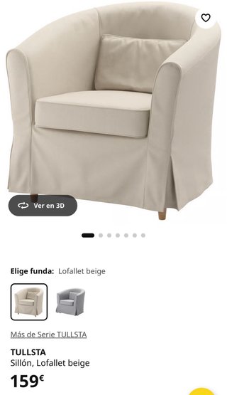 Sillón beige de tela a ESTRENAR